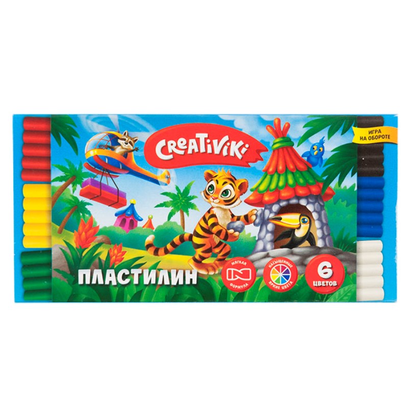пластилин 6 цв. Creativiki ПЛ06КР 163628 пластилин 6 цв. Creativiki ПЛ06КР 163628