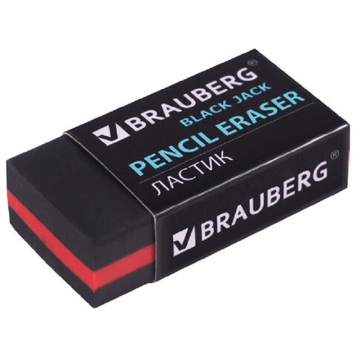 ластик Brauberg BlackJack черный 222466 ластик Brauberg BlackJack черный 222466